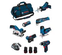 BOSCH Kit BMKB7-28AD3 (GSR 12V-15+GKS 12V-26+GWS 12V-76+GST 12V-70+GOP 12V-28+GSA 12V-14+GLI 12V-80+ 3x2,0Ah+GAL1230CV+HDBAG)