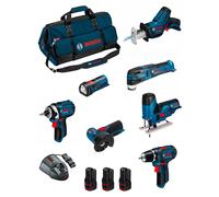 BOSCH Kit BMKB7-28BD3 (GSR 12V-15+GDR 12V-105+GWS 12V-76+GST 12V-70+GOP 12V-28+GSA 12V-14+GLI 12V-80+3x2,0Ah+ GAL1230CV+HDBAG)