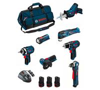 BOSCH Kit BMKB7-28CD3 (GSR 12V-15+GDR 12V-105+GWB 12V-10+GWS 12V-76+GOP 12V-28+GSA 12V-14+GLI 12V-80+3x3,0Ah+ GAL1230CV+HDBAG)