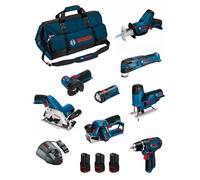 BOSCH Kit BMKB8-28FD3 (GSR12V-15+GKS12V-26+GWS12V-76+GST12V-70+GOP12V-28+GSA12V-14+GLI12V-80+GHO12V-20+3x2,0Ah+GAL1230CV+HDBAG)