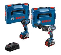 Bosch Professional Combo Kit GDR 18V-210 C + GSR 18V-110 C (incl. 2 batterie da 5.0 Ah, caricabatteria GAL 1880 CV, in L-BOXX)