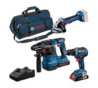 Bosch 1515381 Bosch Kombi-Set 18V: GSR 18V-55 + GWS 18V-7 + GBH 18V-22, Werkzeug