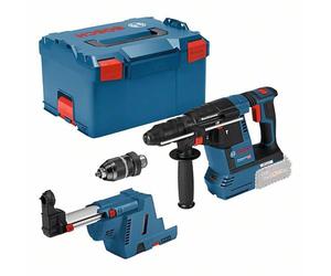 Bosch Professional GBH 18V-26F + GDE SDS-Plus-Martello perforatore a batteria 18 V Li-Ion senza batteria, senza caricat
