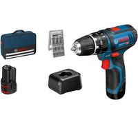 Bosch Professional GSB 12V-15 - Trapano Avvitatore a Percussione a Batteria - 2 x 2,0 Ah