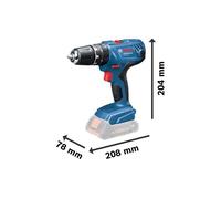 Bosch GSB 18V-21 PROFESSIONAL 1800 Giri/min Senza chiave 1,2 kg Nero, Blu, Rosso