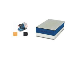 Bosch Professional GSS 18V-10 Levigatrice Orbitale a Batteria, 18 V, 5 Ah, Blu + 1x Spugna EXPERT Dual Density per Legno, 80 x 133 mm, include Abrasivi a Rete EXPERT M480 2xP80, 2xP120, 1xP192