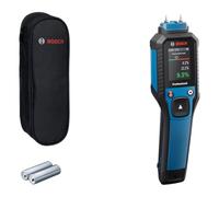 Bosch Professional Igrometro con pin di misurazione GMP 2-15 (misura 37 tipi di legno e 10 materiali da costruzione, termoigrometro integrato, IP65, 2 batterie AA, custodia)