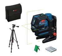 Bosch Professional Laser combinato GCL 12V-50-22 CG (raggio d'azione fino a 50 m con ricevitore, Dual Power, Levelling Remote, attacco RM 20, adattatore, 4 x LR6 da 1,5 V (AA), custodia, BT 150)