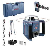 Bosch Professional Laser rotante GRL 400 H (Pannello a singolo tasto, ricevitore laser LR 1, asta graduata GR 2400, treppiede BT 152, portata: fino a 400 m (diametro), in valigetta)