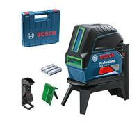 Bosch Professional Livella laser multifunzione GCL 2-15 G (laser verde, da interno, punti a piombo, 15 m, 3 pile a stilo da 1,5 V, supporto ruotabile RM 1, pannello di mira per laser, valigetta)