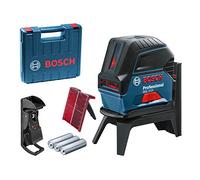 Bosch Professional Livella laser multifunzione GCL 2-15 (laser rosso, da interno, con punti a piombo, 15 m, 3 pile AA, supporto ruotabile RM 1, pannello di mira, custodia protettiva, valigetta)