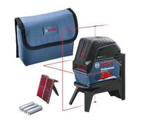 Bosch Professional Livella laser multifunzione GCL 2-15 laser rosso, da interno, con punti a piombo, raggio d’azione:15 m, 3 pile AA, supporto ruotabile RM 1, pannello per laser, custodia protettiva