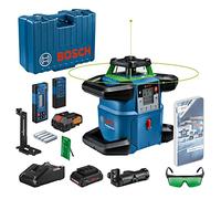 Bosch Professional Livella laser rotante 18V System GRL 650 CHVG (laser verde, doppia pendenza, 1 batteria 18 V 4,0 Ah + caricabatteria, con funzione app, portata: 650m (diametro), valigetta)