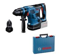 Bosch Professional Martello perforatore a batteria, BITURBO GBH 18V-34 CF, con mandrino inter. SDS plus, 5,8 J, in luetooth, impug. sup., arresto profondità, batt. e caricab. non incl., valigetta