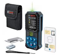 Bosch Professional Metro Laser Distanziometro Laser GLM 50-27 CG + Gancio cintura (laser verde, campo misura: 50m max, robusto, IP65, trasferimento bluetooth, 2 batterie AA, tracolla, sacchetto)