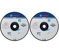 Bosch Professional Mola da Sbavo Standard for Metal Centro Depresso (per Metallo, Ø 230 x 6 mm, Accessori Smeriglatrici Angolari) (Confezione da 2)