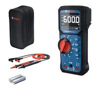 Bosch Professional Multimetro GDM 600-15 (True RMS, LCD invertito, misura frequenza/continuità/resistenza/capacità, Min/Max/Media, puntali MS 90)