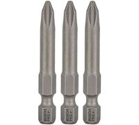 Bosch Professional PH2 - Punta per cacciavite, blu, 49 mm, 3 pezzi