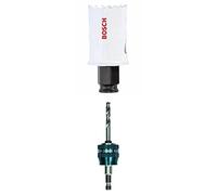 Bosch Professional Sega a Tazza for Wood & Metal (per Legno e Metallo, Ø 32 mm) + 1x Power Change Plus Adapter (Bussola 3/8“ esagonale, Punta HSS-G Ø 7.15 x 85 mm)