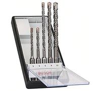 Bosch Professional Set da 5 Pezzi di punte per martelli perforatori Robust Line SDS plus-5, per calcestruzzo, accessorio per martello perforatore