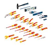 Bosch Professional Set di utensili manuali misti, 37 pezzi (incl. 21 utensili manuali VDE e 16 utensili manuali aggiuntivi, pratici ed ergonomici, in L-BOXX)