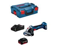 Bosch professional smerigliatrice angolare bosch gws 18v-7 (1 x 5,0 ah + gal18v-40 + l-boxx 136) 8435587916581