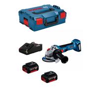 Bosch professional smerigliatrice angolare bosch gws 18v-8 125mm (2 x 4,0 ah + gal18v-40 + l-boxx 136) 4053423323818