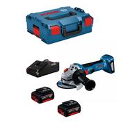 Bosch Professional 18V System Smerigliatrice angolare a batteria GWS 18V-8 (diametro disco 125 mm, incl. 2x GBA 5.0Ah, caricabatteria GAL 18V-40, L-BOXX)