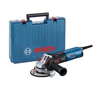 Bosch Professional Smerigliatrice angolare GWS 14-125 S (1400 Watt, impugn. suppl,cuffia di prot,cuffia di prot.antitaglio con clip,chiave a due perni,flangia di mont,dado di serr, valigetta)