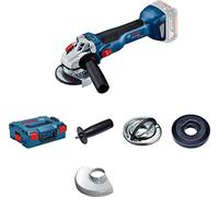 Bosch Professional 06019J4001 Smerigliatrice Angolare GWS 10 18 V System, Diametro Mola 115 mm, Senza Batterie né Caricabatteria, in Valigetta L-BOXX, Na