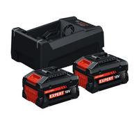Bosch EXPERT 18V System Starter set a prestazioni elevate: 2 batterie EXBA 18V-55 + 1 caricabatterie rapido GAL 12V/18V-18