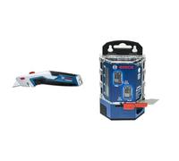 Bosch Professional Taglierino per moquette universale con lama estraibile e scomparto portalame nell'impugnatura (incl. 3 lame trapezoidali) + Bosch Professional 50 riserva nel Dispenser