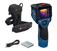Bosch Professional Termo GTC 12V-450-13 (risoluzione 256x192 px, da -20°C a +450 °C, doppia fonte di alimentazione, adattatore per batteria AA1, 4x 1,5 V LR6 AA, custodia, cavo USB-C®)