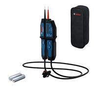 Bosch Professional Tester di tensione GVT 1000-15 (test di tensione fino a 1000 V AC/DC, feedback LED, cicalino, avvisi di vibrazione, IP65, torcia incorporata, cavo da 125 cm, 2x1,5 V LR03 (AA))