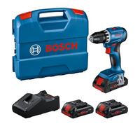 Bosch Professional Trapano avvitatore a batteria 18 V GSR 18 V-45 (velocità di rotazione 1.900 min-¹, con 3 batterie Procore, caricatore rapido GAL 18 V-40, L-case)