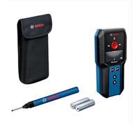 Bosch Professional Wallscanner GMS 120-27 (profondità di rilevazione max. metallo non magnetico/metallo magnetico/cavo sotto tensione/legno: 120/100/50/30 mm, 2 batterie AA, pennarello, custodia)
