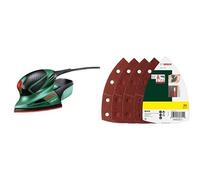 Bosch PSM 100 A Levigatrice multiuso Nero, Verde, Rosso 100 W + Set di Fogli Abr