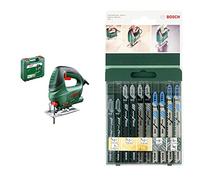 Bosch PST 650 Seghetto Alternativo Compact Easy, Nero/Green + Bosch 2609256746 Set Misto Lame Seghetto Legno e Metallo