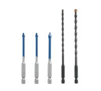 BOSCH PTBXMC05 - Set di 5 punte per trapano per piastrelle in porcellana e multimateriale