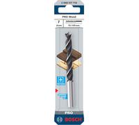 Bosch 1x Punta elicoidale per legno PRO Wood (per Legno tenero, Legno duro, Ø 7,00 mm, Professional Accessorio Trapano)