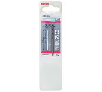 Bosch Punta per Metallo, HSS-Co, DIN 338, 2.5 x 30 x 57 mm, Confezione da 1, Nero, Diametro: 2.5/Lunghezza Totale in mm: 57