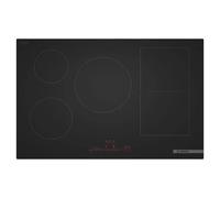 Bosch PVW81CHB1E Serie 6 Piano cottura a induzione, 80 cm, superficie opaca per 5 volte meno graffi, attivazione automatica della cappa, zona combi per pentole grandi, Power Boost - cottura rapida