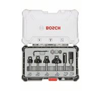 BOSCH ROBERT PRO AEA90114 - Set di 6 frese per arasare/smussare e arrotondare a coda da 6 mm BOSCH-2607017468