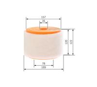 BOSCH Filtro aria F026400289 | Compatibile con: AUDI A6 C7, A6 C7 Avant, A7 Sportback