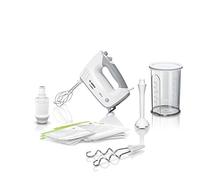 Bosch, Sbattitore, MFQ364V0, ErgoMixx, Sistema FreshVacuum, 6 Sacchetti per Sottovuoto, Piede Frullatore in Plastica, Bicchiere con Coperchio, 450 Watt, Bianco