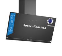 Cappa a Parete DWK85DK60 Aspirante 80cm cm Colore Nero