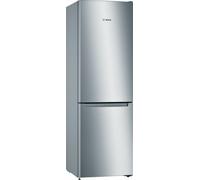FRIGORIFERO COMBINATO BOSCH KGN36NLEA, Capacità netta totale 305 l, Rumorosità: 42 dB(A), 4 ripiani, Dimensioni: L 60 cm A 186 P 66 cm, Inox