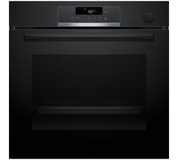 Bosch HRG532BB3 Serie 4, Forno con vapore da incasso, Display LED Touch, Funzione Air Fry, EcoClean, 15 programmi automatici, Nero, 60 x 60 cm