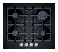 BOSCH SERIE 4 PNP6B6B90 PIANO COTTURA DA INCASSO 60 CM 4 FUOCHI A GAS NERO