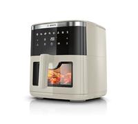 Bosch Serie 6 Friggitrice ad Aria MAF671C0, Air Fryer XXL, Capacità 7,2 L, 7 Programmi Preimpostati, Finestra sul Cestello Illuminata, Cottura Fino al 65%* Più Veloce, Beige